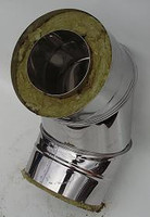 Колено 90 утепленное нерж/оцинк D 110/210 1mm